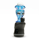 King Pluto blue glass alien head dry attachment for Focus V Carta e-rig with UFO topper design
